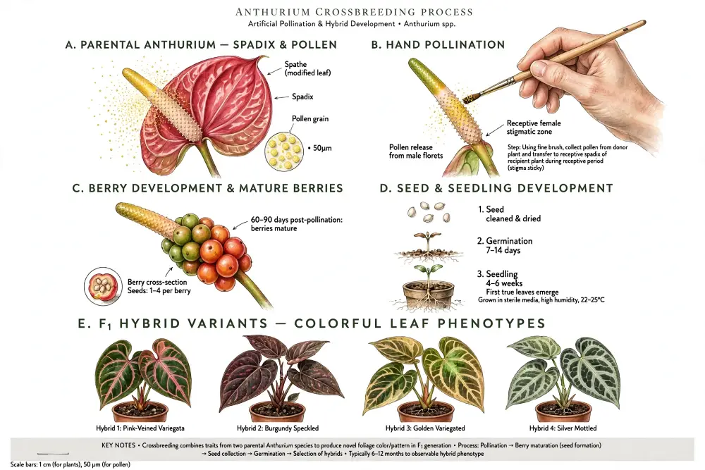 Creating New Anthurium Varieties Through Crossbreeding