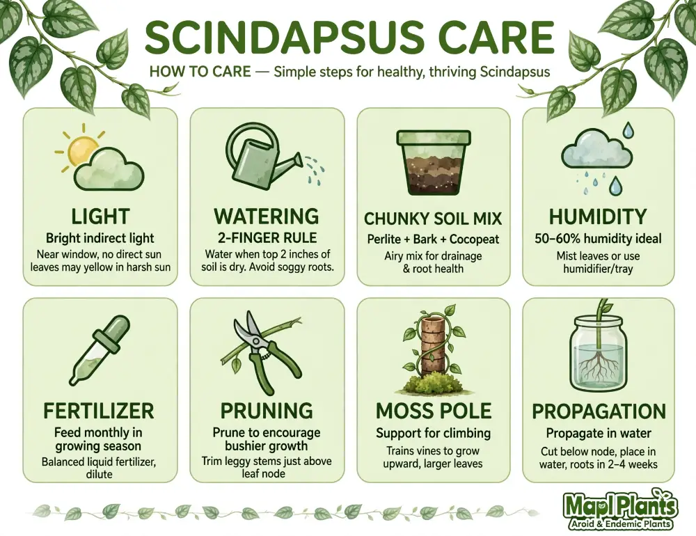 The Complete Guide to Caring for Scindapsus at Home: How to Keep That Silver Shining